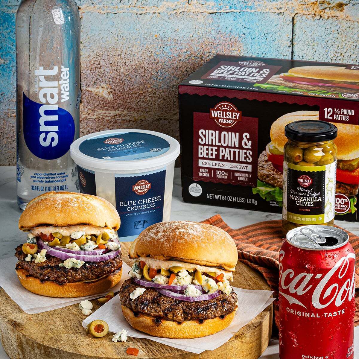 Blue Cheese & Olive Burgers